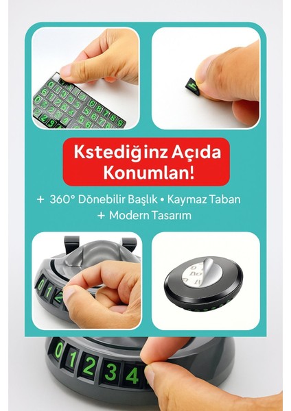 Park Numarası Gösterge Ünitesi ve 360 Derece Dönen Telefon Tutucu fırsatları