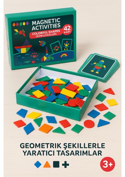 Magnetik Yapboz Dünyası – 90 Maynetik Parça + 42 Kart