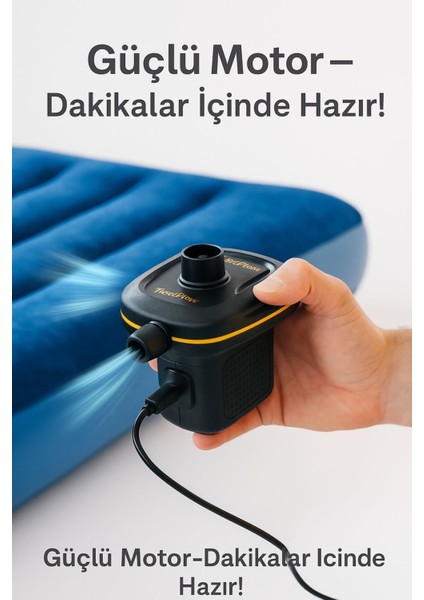 Kamp & Plaj Şişme Pompası – USB Girişli fırsatları