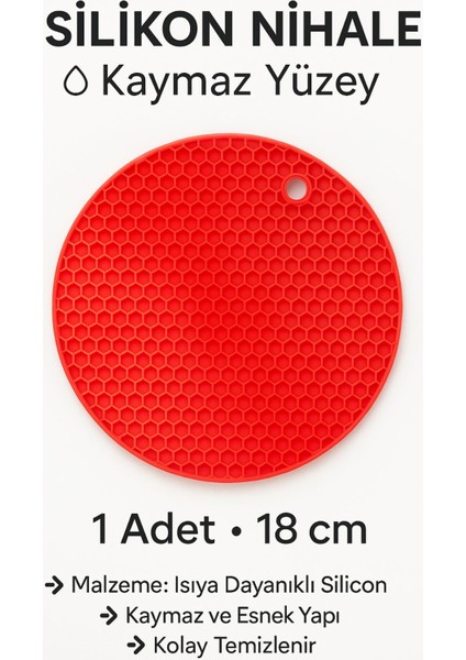 2'li Kaymaz Tabanlı Isıya Dayanıklı Silikon Nihale – 18 cm indirimleri