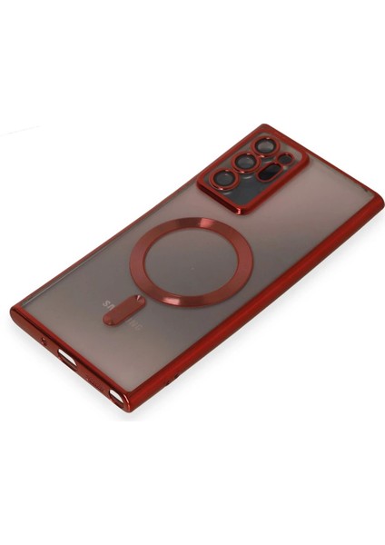 Samsung Galaxy Note 20 Ultra Kılıf Kross Magneticsafe Kapak - Kırmızı Inslm