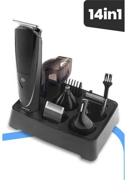 2 Yıl Drive Islak Kuru Ipx7 Su Geçirmez Yıkanabilir 14 In 1 Standlı Erkek Bakım Seti Cn C / F 220 -
