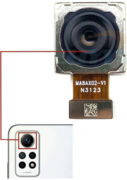 Xiaomi Redmi Note 12 Pro 4g Arka Kamera 2209116AG