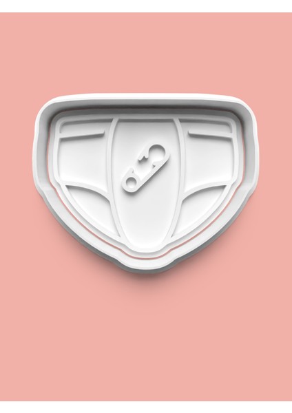 Bebek Bezi Figürü Kurabiye Kalıbı ve Şeker Hamuru Kalıbı