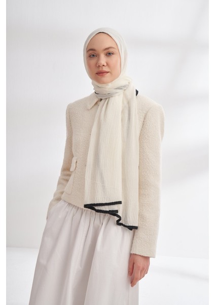 Biyeli Müslin Şal - Ekru fiyatları