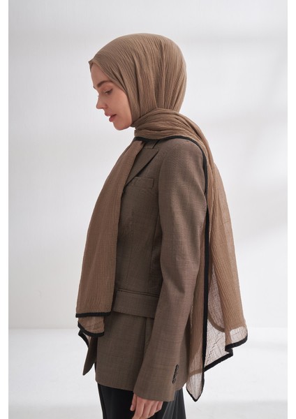 Biyeli Müslin Şal - Kül