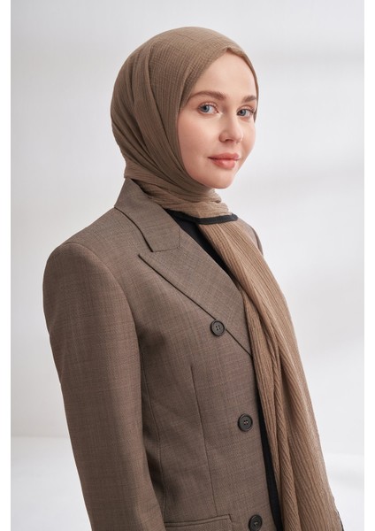 Biyeli Müslin Şal - Kül modelleri