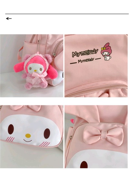 Sanrio Kuromi Cinnamoroll My Melody Hello Kitty Peluş Ayıcıklı Okul Çantası modelleri