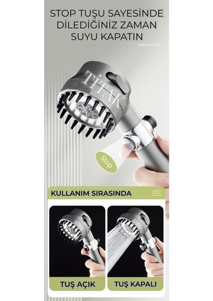 Tr Yeni Nesil Masajlı Duş Başlığı Beyaz Plastik Duş Başlığı fiyatları