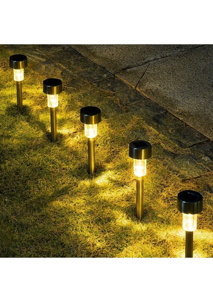 Gün Işığı Sarı Ledli Solar Güneş Enerjili Bahçe Lambası 10 Lu Set Metal Gövdeli fiyatları