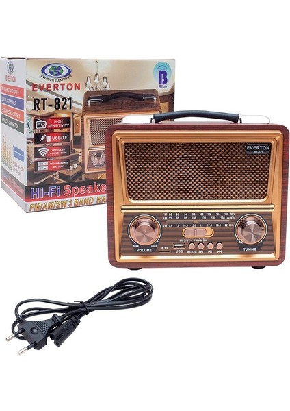 Usb/tf/fm/bluetooth Destekli Nostaljik Radyo RT-821 modelleri