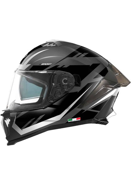Sw 865 Atos Grey Black Güneş Vizörlü Full Face Kask