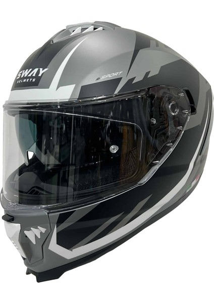 Sw 865 Atos Grey Black Güneş Vizörlü Full Face Kask