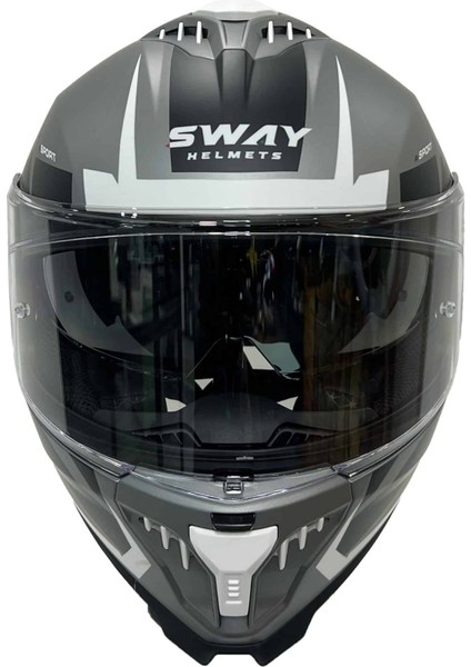 Sw 865 Atos Grey Black Güneş Vizörlü Full Face Kask