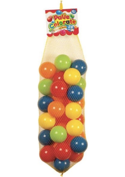 Çok Renkli Havuz Topu Seti, 28 Adet, Eğlenceli ve Renkli Oyun Malzemesi
