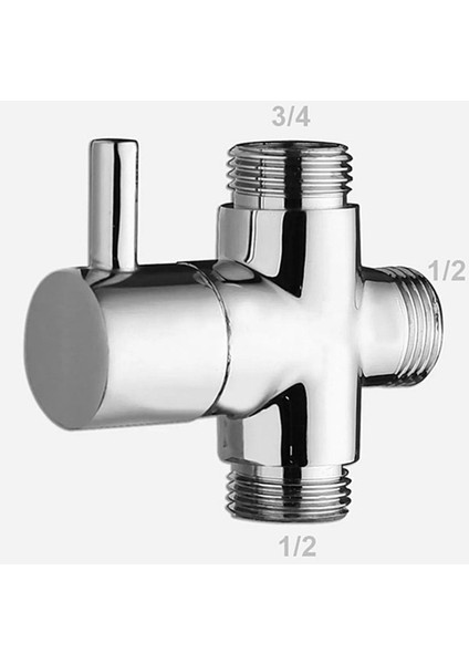 Pirinç Yapıtaşı YT32 Kartepe Banyo Robot Duş Seti Yönlendirici Musluk 3/4x1/2x1/2 Krom Renk Tr Duş