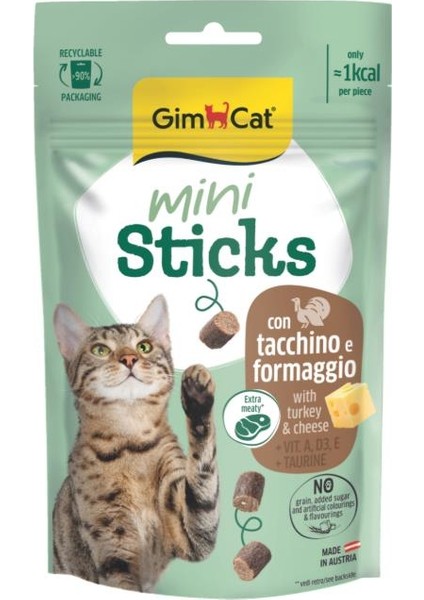 Mini Sticks Hindili&peynirli Ödül Çubukları 50GR