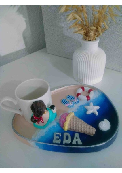 🌊 Deniz Temalı Isme Özel Kahve Sunumluğu ☕