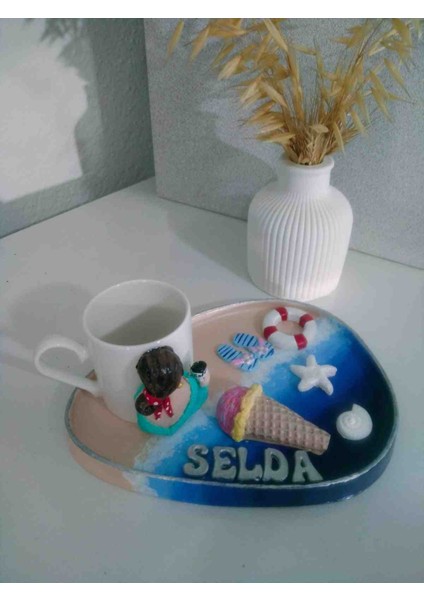 🌊 Deniz Temalı Isme Özel Kahve Sunumluğu ☕