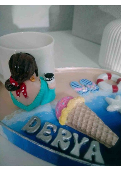 🌊 Deniz Temalı Isme Özel Kahve Sunumluğu ☕