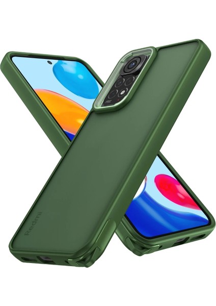 Xiaomi Redmi Note 11 Kılıf Elegant Kapak - Yeşil Inslm