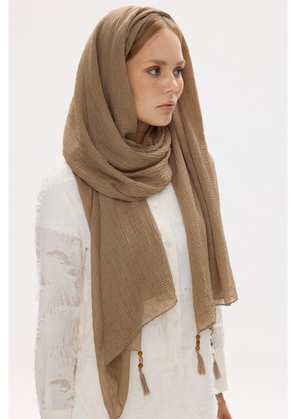 Pamuklu Müslin Şal - Taş indirimleri