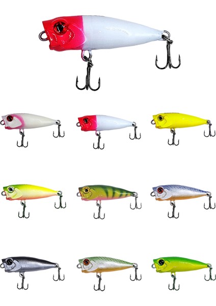 Hergele Popper 3,3 gr 40 mm Lrf Su Üstü Maket Sahte Balık Rapala Yem