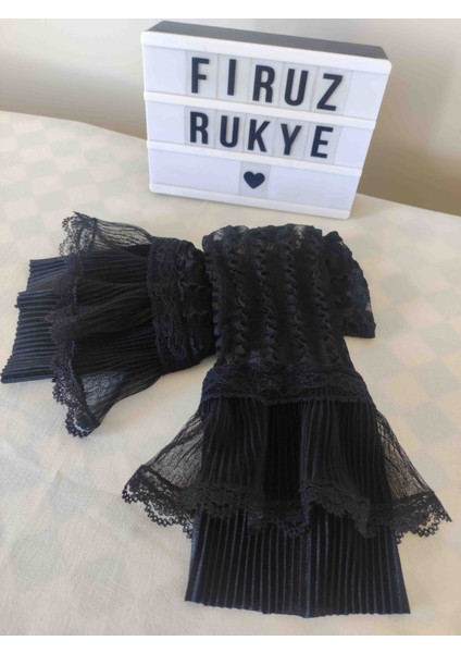 Tüllü Katlı Uzatıcı Manşet Kolluk