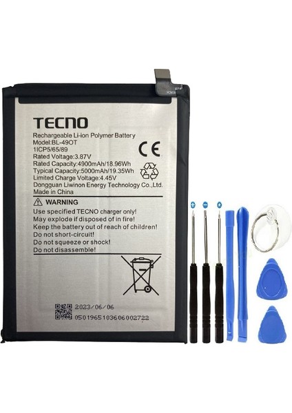 Tecno Camon 20/ Camon 20 Pro Pil Batarya BL-49OT+TAMIR Set
