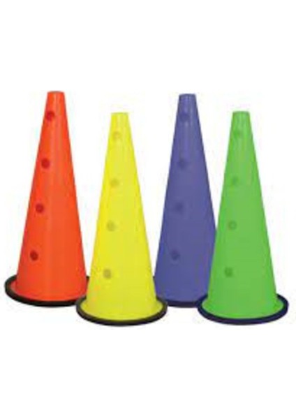 Antrenman Hunisi Delikli Antreman Hunisi Orta 40 cm ( 5 Sarı / 5 Kırmızı ) 10 Adet Sarı