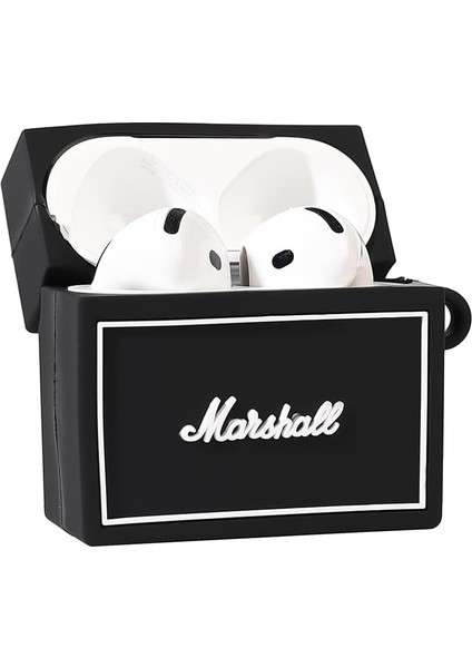 Airpods 4.nesil Uyumlu Kılıf Marshall Retro Müzik Kutusu Figürlü Silikon Kılıf fiyatları