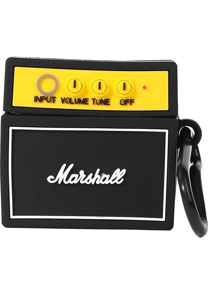 Airpods 4.nesil Uyumlu Kılıf Marshall Retro Müzik Kutusu Figürlü Silikon Kılıf modelleri