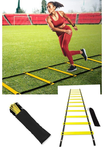 Antrenman Merdiveni Futbol Basketbol Antrenman Merdiveni 10 Çubuklu Idman Merdiven Koordinasyon M