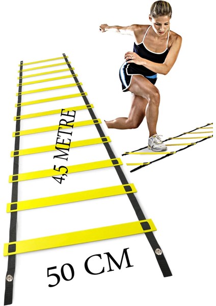 Antrenman Merdiveni Futbol Basketbol Antrenman Merdiveni 10 Çubuklu Idman Merdiven Koordinasyon M