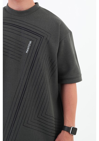 Siyah Çizgili Mevsimlik Unisex T-Shirt