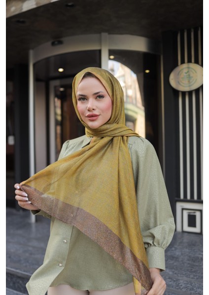 %40 Ipek Pırıltılı Şal - Yeşil