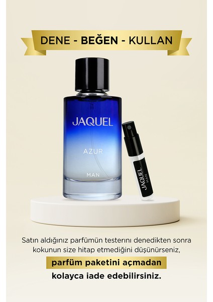 Azur Erkek Parfüm 100ml, Çiçeksi-Meyveli, Liçi, Bergamot, Şeftali, Şakayık, Misk, Meşe Yosunu fiyatları