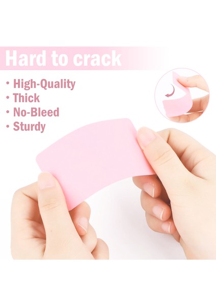 Boş Kelime Kartları 5x8 cm - 50 Adet Oval Kenarlı | Tabu & Not Kartları - Pembe
