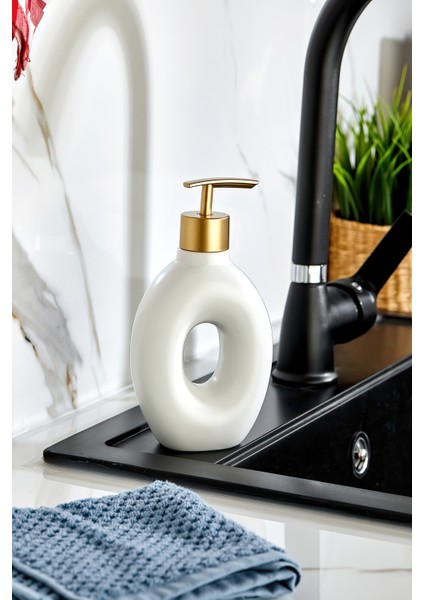 Lüx Porselen Banyo ve Mutfak Sıvı Sabunluk Deterjanlık