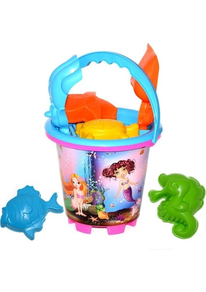 Resimli Oyuncak Aksesuarlı Kova, Eğlenceli ve Renkli Çocuk Oyuncağı