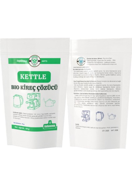 Tehlikeli Değil Bio Kireç Çözücü 60G Kettle Çaydanlık Expresso Coffe Machine x 3 Li Set (180G- 12 K