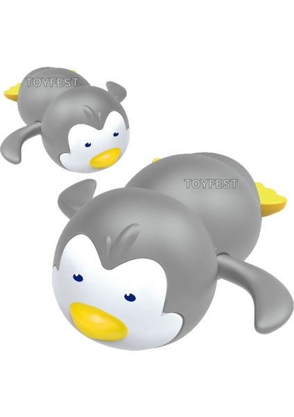 Kurmalı Yüzen Penguen Oyuncak, Banyo ve Havuz Için Eğlenceli Seçenek