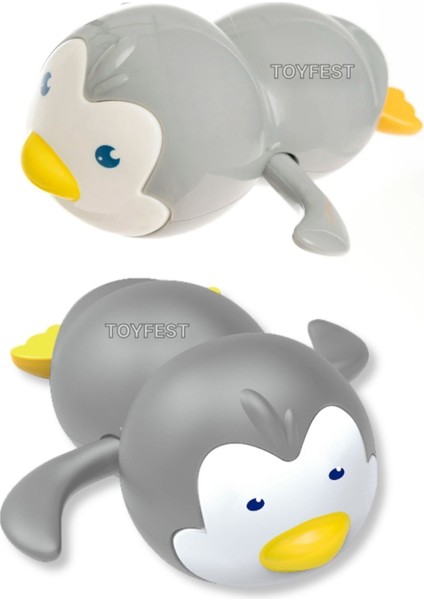 Kurmalı Yüzen Penguen Oyuncak, Banyo ve Havuz Için Eğlenceli Seçenek