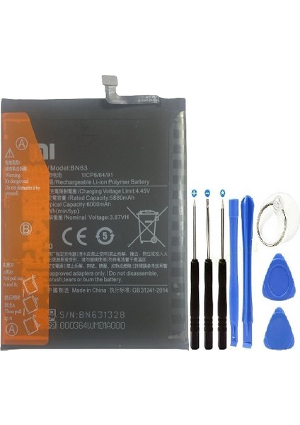 Xiaomi Redmi 10 Pil Batarya BN63 + Tamir Seti