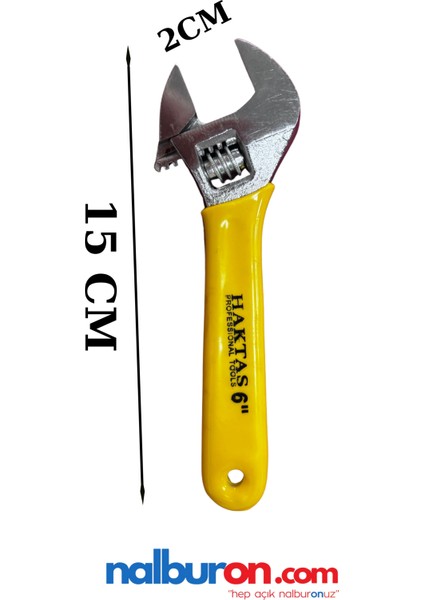 Ayarlanabilir Kurbağaçık Mini Sarı Kurbağaçık 6" 150MM Ingiliz Anahtarı Sarı