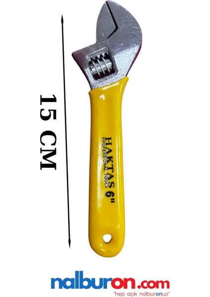Ayarlanabilir Kurbağaçık Mini Sarı Kurbağaçık 6" 150MM Ingiliz Anahtarı Sarı