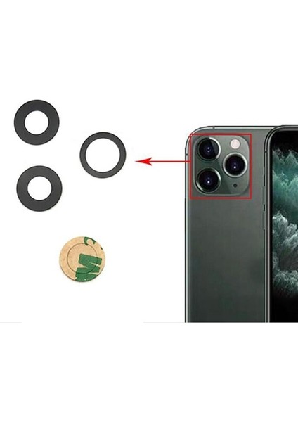 iPhone 11 Pro Uyumlu Kamera Lensi Kamera Camı