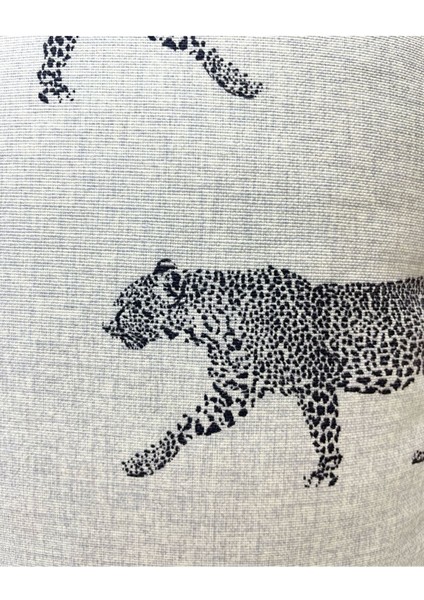 Leopar Desenli Püsküllü 43X43CM Dekoratif Kırlent Kılıfı modelleri