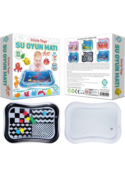 Renkli Bebek Su Matı Tummy Time Aktivite Oyuncağı ve Su Havuzu modelleri