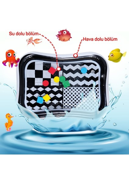 Renkli Bebek Su Matı Tummy Time Aktivite Oyuncağı ve Su Havuzu indirimleri